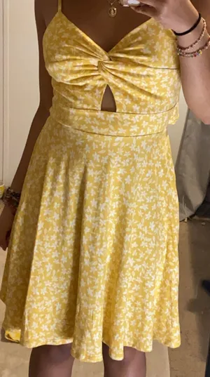 Yellow White Floral Sundress thumbnail 2