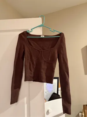 Abercrombie and Fitch Corset Sweater Top thumbnail 2