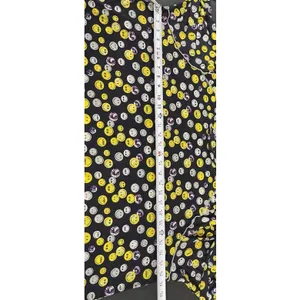 LOGO Lori Goldstein SmileyWorld 4X Smiley Face Tunic Soft Mesh Top Black Yellow thumbnail 8