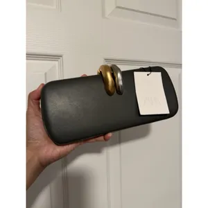 Zara Gray Gold Silver Rigid Clutch Purse‎ Crossbody Luxury Tik Tok thumbnail 4