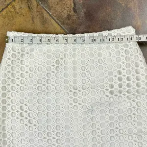 After Market Women’s White Eyelet Mini Skirt Large thumbnail 2