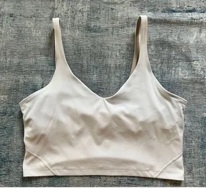 Lululemon White Align Cropped Athletic Tank Size 14 thumbnail 1