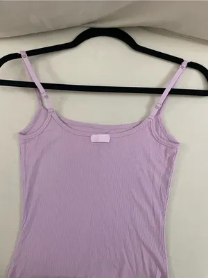 Skims Soft Lounge Long Slip Lilac Sleeveless Bodycon Maxi Dress Size S thumbnail 8