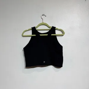 Athleta Black Conscious Crop Racerback Sports Bra Sz L thumbnail 10