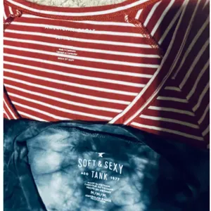 American Eagle Soft & Sexy Top Bundle Striped Tee Tie Dye Tank Red Blue Womens M thumbnail 3