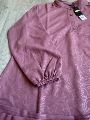 Ilmek Long Pink Dress, Size 42, NWT — Elegant, Long-Sleeve, with Belt thumbnail 6