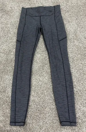 Lululemon Speed Up Tight 28" Power Luxtreme Variegated Knit Gray Pockets thumbnail 1