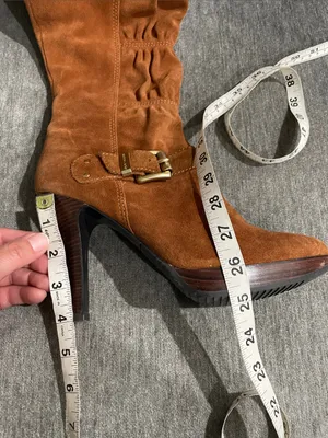 Michael Kors Cognac Suede Leather Knee-High Boots Size 8 thumbnail 13