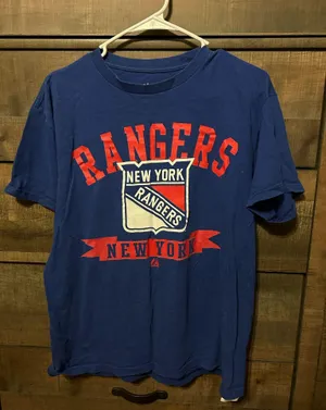 Rangers Majestic New York Shirt thumbnail 1