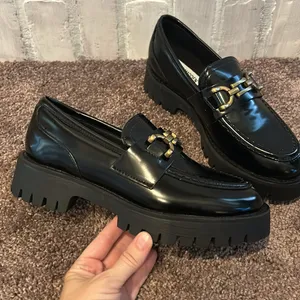 Steve Madden Lyanna black buckle loafers Y2K style NWOT thumbnail 4