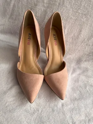 JustFab Blush Suede Clised Toe Pumps thumbnail 4