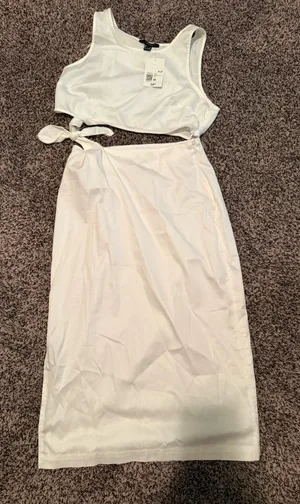Forever 21 Set Two-Piece White Top Skirt thumbnail 1