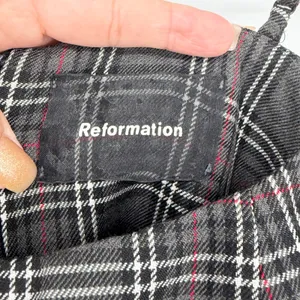 Reformation Plaid Mini Dress Size 0‎ Spaghetti Strap Fit & Flare Preppy Academia thumbnail 3