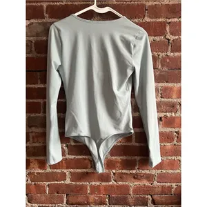 Abercrombie & Fitch Soft A&F Light Blue Wrap-Front Bodysuit Size S thumbnail 4