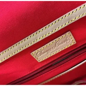 Dooney Bourke Cream Patent Leather Janine Shoulder Tote Satchel Tan Trim‎ Bag thumbnail 2