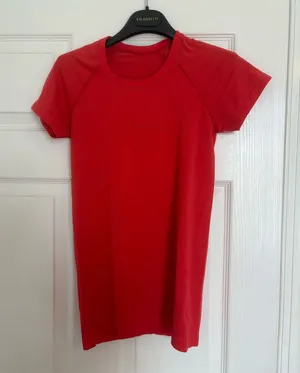 Red Lululemon Swiftly Tech Short Sleeve thumbnail 1