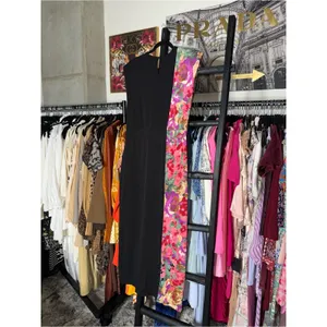 Tuckernuck Cleo Climbing Roses Black Floral Panel Jersey Midi Dress Large New thumbnail 11