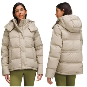 Lululemon Wunder Puff Jacket Raw Linen Tan NEW Size 4 700 Goose Fill Winter Ski thumbnail 3