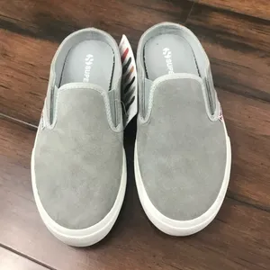 Superga Grey Suede Mule Sneakers Slip On Casual Shoes Sz 6 thumbnail 4