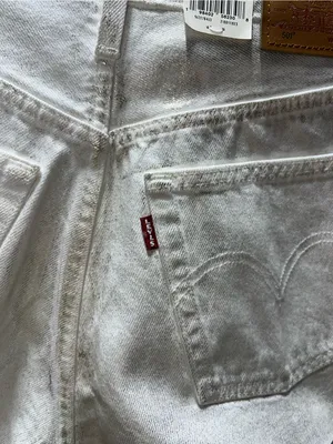 Levi's 501 White‎ and gold Cutoff Denim Shorts thumbnail 5