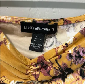 Streetwear Society Yellow Floral Short Dress thumbnail 3