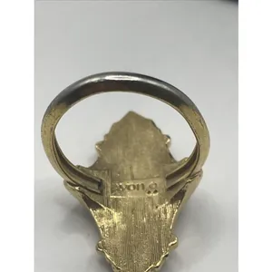 🔥VTG 1976 Avon Kensington Edwardian VIC Revival Goldtone Ring SZ 7 READ thumbnail 4