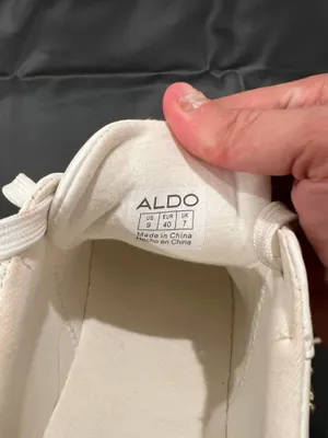 Aldo white sneakers with gold star and red flower embellishments, size US 9 thumbnail 6