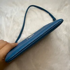 Coach Blue Corner Zipper Black Wristlet thumbnail 3