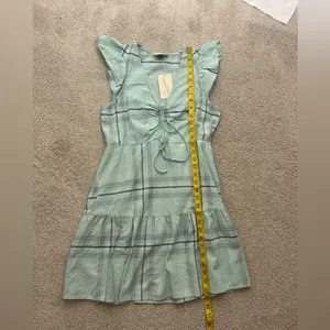 NWT Universal Thread Plaid Ruffle Sleeve Dress thumbnail 7
