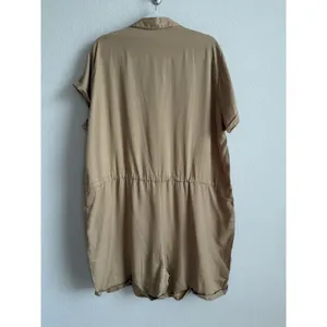 Umgee Women's‎ Taupe Button Drawstring Waist Cuffed Hem Romper Plus Size XL NEW thumbnail 10