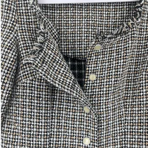 Gabby Skye Tweed Dress Sz 4 Ivy Preppy Academia 60s Mod Style Pearl Fringe Trim thumbnail 4