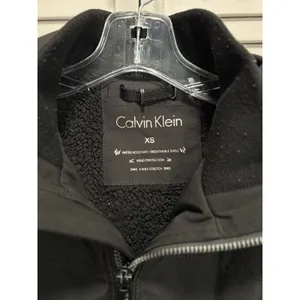 Calvin Klein Faux Fur Hood‎ Jacket Zip Up Size Sm Pockets Lined Water Resistant thumbnail 2