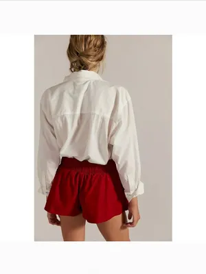 FREE PEOPLE NWT Paradise Found Suede Skort / Rhythmic Red thumbnail 4
