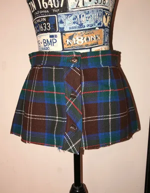 Vintage Micro Mini Plaid Skirt Small thumbnail 3