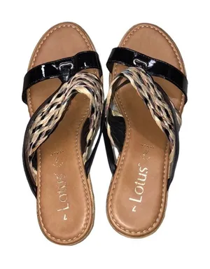 Lotus wedge sandals size 7 Tan thumbnail 1