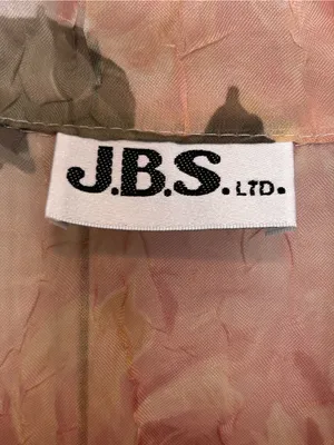 J.B.S. Sheer Floral Button-Down Shirt in Peach, Pink and Green thumbnail 7