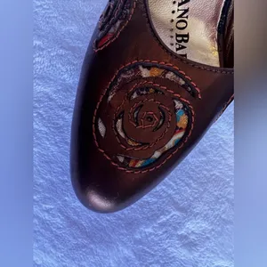 Luciano Barachini Gold Designer Pointy Toe Heel Size 8.5 thumbnail 14