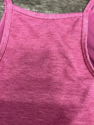 Beach Riot Sport Cropped Tank Top Small Pink Ribbed Built In Bra Beach Anna thumbnail 7