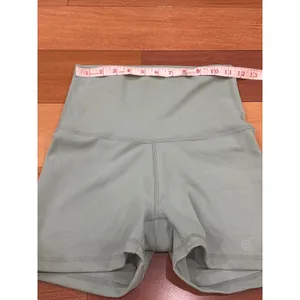 Gilly Hicks Biker Shorts Womens‎ Sage Green High Waisted Smiley Logo Small thumbnail 5