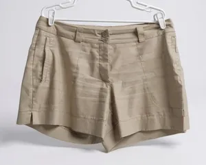 Nike Golf‎ Shorts Athletic Preppy Tan Khaki Zipper Pockets Size Medium M thumbnail 1