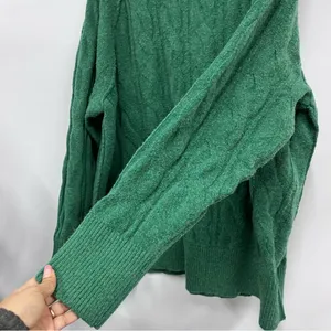Aerie oversized green cable Knit Sweater size L thumbnail 7