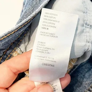 Free People Mid Rise Maggie Button Fly Straight Leg Chewed Hem Jeans Blue 26 thumbnail 5
