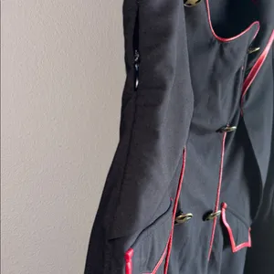 Punk Rave Red and Black Military Dress Size‎ Medium thumbnail 5