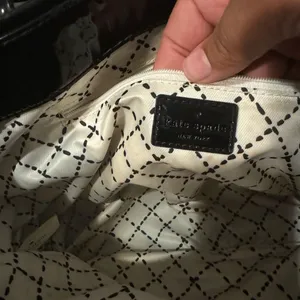 Kate Spade Black Patent Leather Bow‎ Accent ToteC thumbnail 10