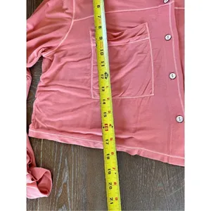 Free People Intimately‎ PJ Button Down Top Womens Pink Medium (T1) thumbnail 10