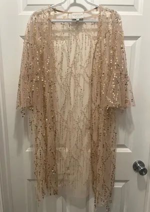 Hayden Glitter sequin Shaw thumbnail 1