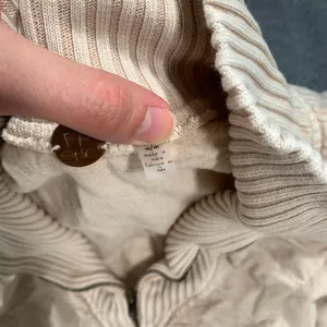 FP one free people cream cotton Sweatshirt sweater thumbnail 5