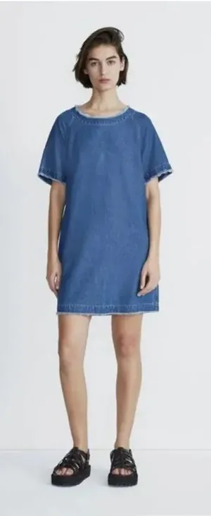 Rag & Bone Justine Featherweight Suki denim S shirt dress thumbnail 1