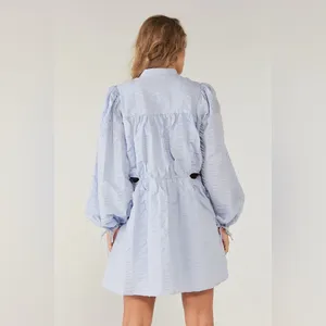SOVERE Vive Cut Out Smock Dress - Powder Blue Size Small NWT thumbnail 4