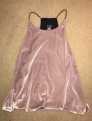 AQUA Pink Velvet Top thumbnail 1